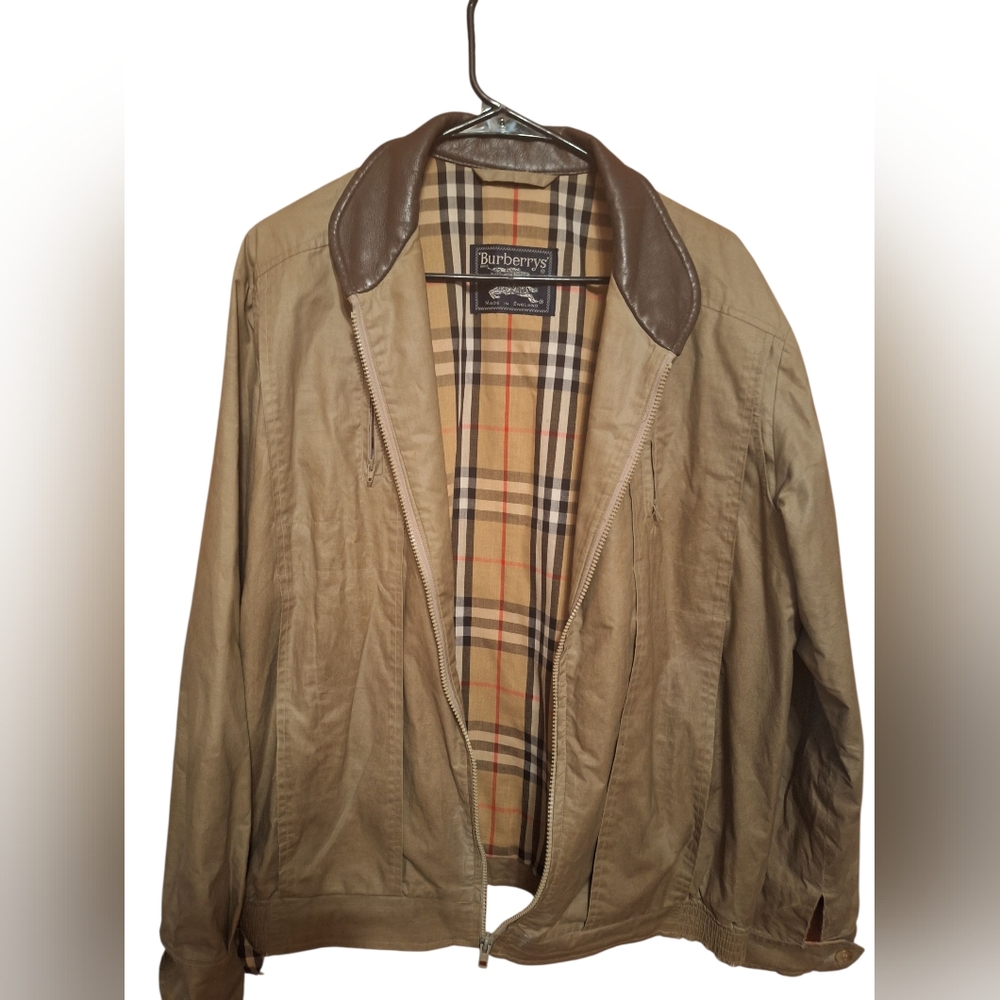 Burberrys England Vintage Full Zip Men's Bomber Style Jacket Preppy Old Money - Picture 3 of 14